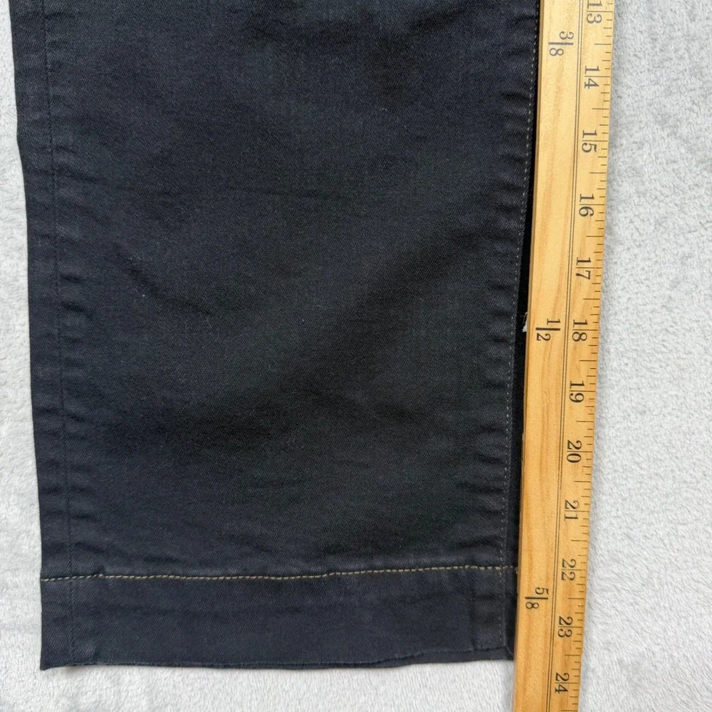 Chico's Black Cotton Wide Leg Crop Pants Pull On High Rise Size 6P S Capsule - Picture 2 of 6